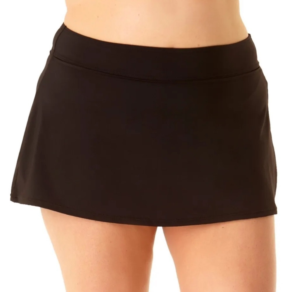 Anne Cole Women's Classic Skirt Swim Bottom Black Size 24W